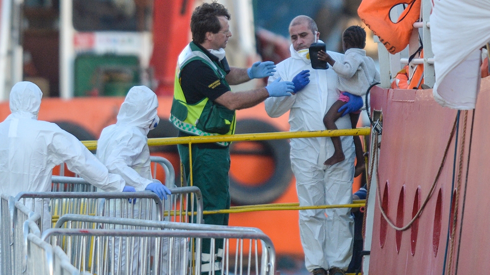 At least five of the 234 passengers of Lifeline were children [AFP]