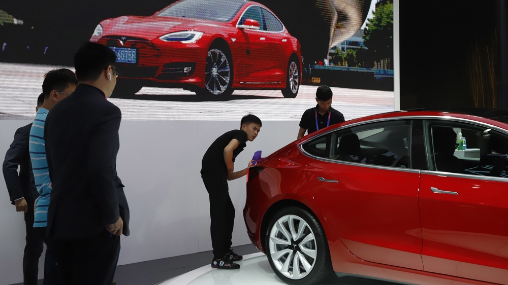 American electric cars are also being targeted by a 25 percent tariff by China [AP]