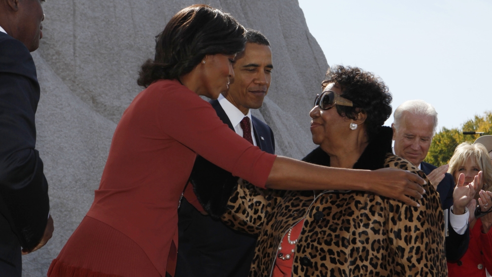 Franklin's talent resonated deeply with former US President Barack Obama [File: Larry Downing/Reuters]