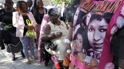 Detroit residents wait to attend Aretha Franklin's funeral [Tony Dejak/AP]