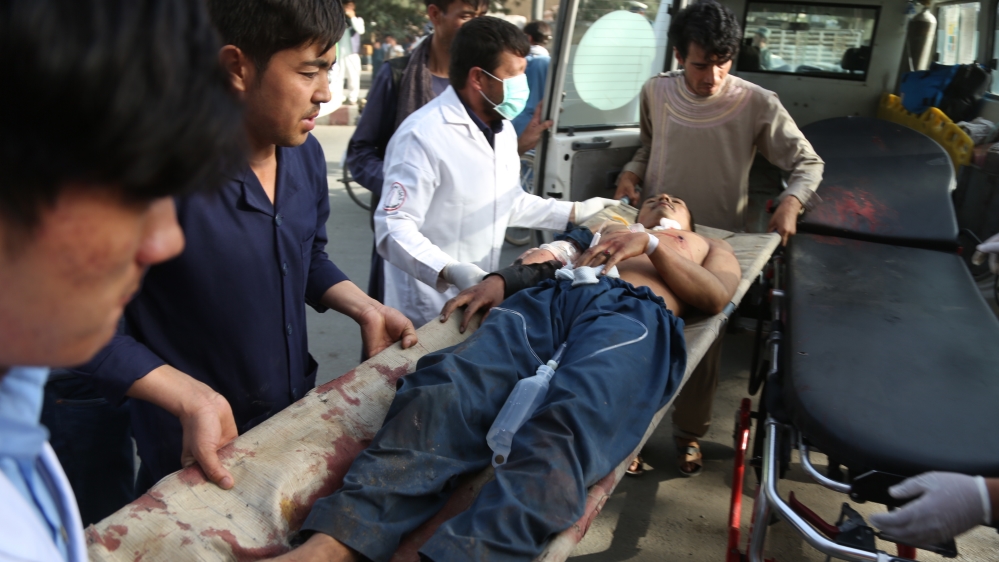 It was not clear how many students were at the centre at the time of the attack [Rahmat Gul/AP]