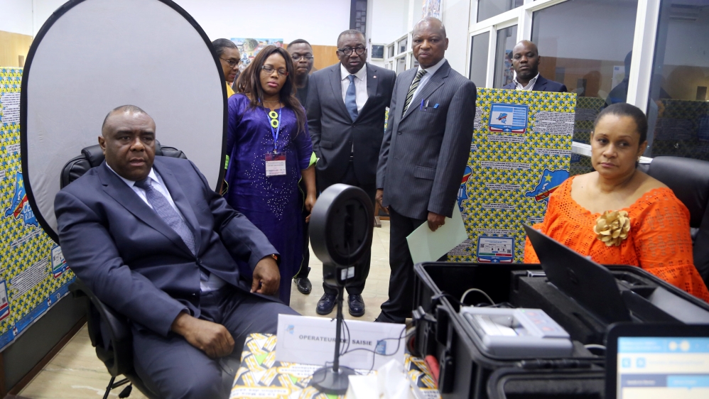 Congolese opposition leader Bemba files his candidacy for presidential election in Kinshasa