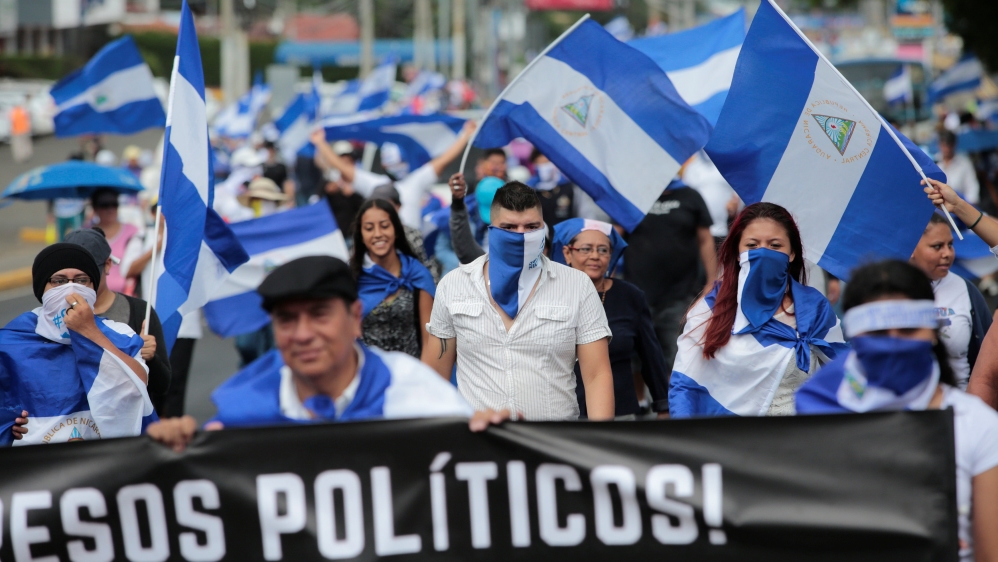 protest against Nicaraguan President Daniel Ortega