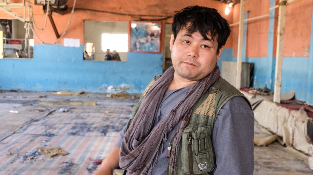 Mohammad Rahim says he narrowly missed the Maiwand Wrestling Gym bombing, but worries about  the next ISIL attack [Ali Latifi/Al Jazeera]