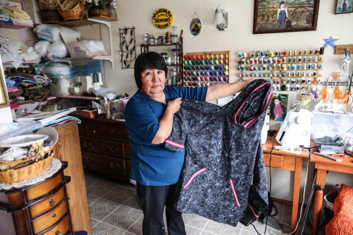 Kuspuk, the traditional dress of Alaska [Showkat Shafi/ Al Jazeera]