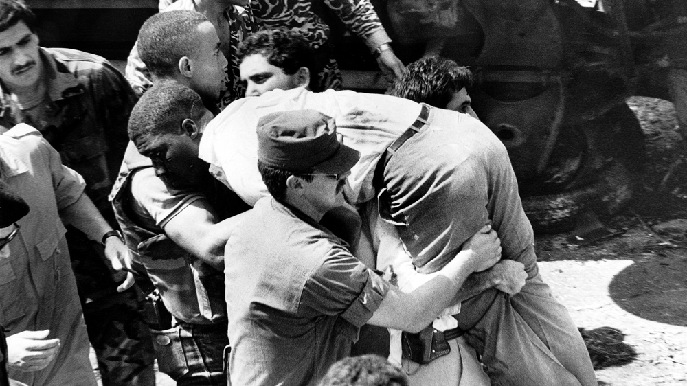 Two suicide bombers detonated truck bombs at the French and US barracks [Pierre Sabbagh/Al Jazeera]