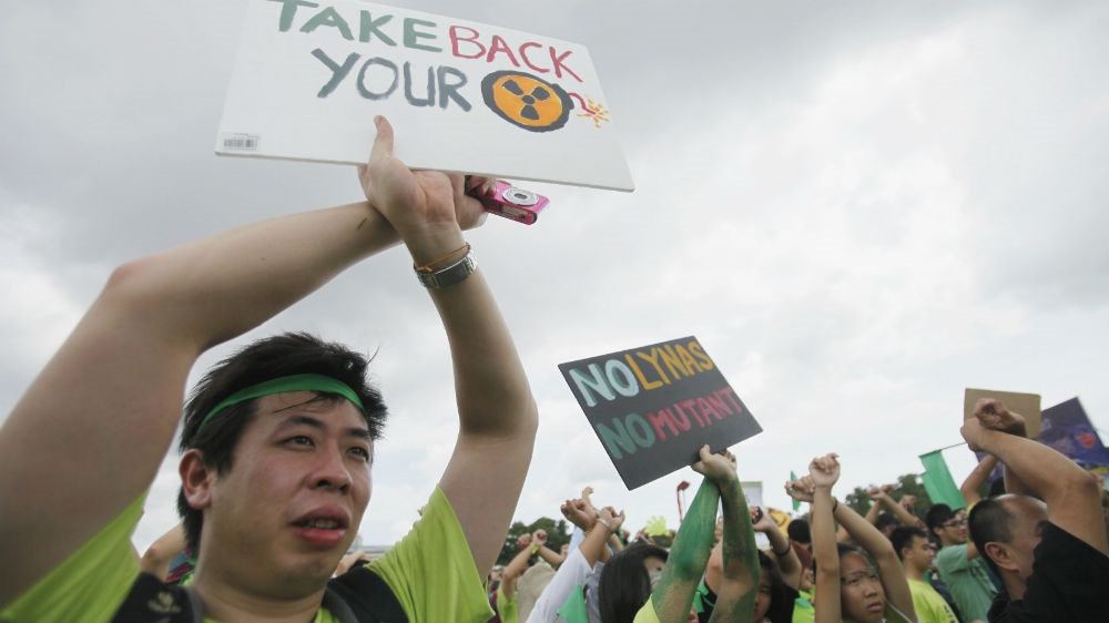 Residents and activists held mass protests against the construction of the Lynas plant, but the development still went ahead [Bazuki Muhammad/Reuters]