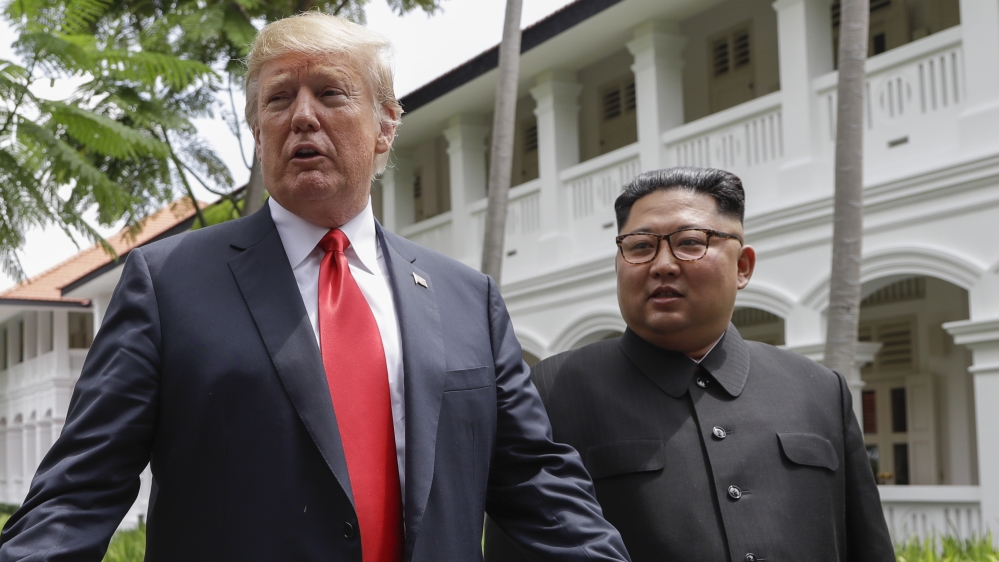 Trump and Kim will hold their second meeting at the end of February [File: Evan Vucci/AP Photo]