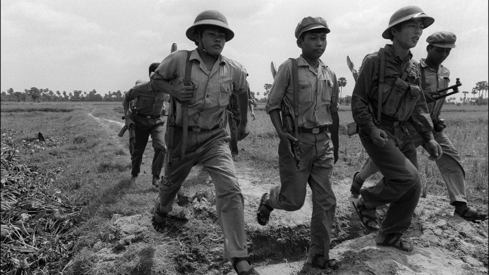 Vietnamese soldiers near the Cambodia-Vietnam border [Photo by Jean-Claude LABBE/Gamma-Rapho via Getty Images]
