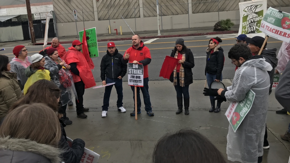 Peter Olson said a drop in school enrollment displaces teachers and presents a series of issues [Martha Guerrero/Al Jazeera] 