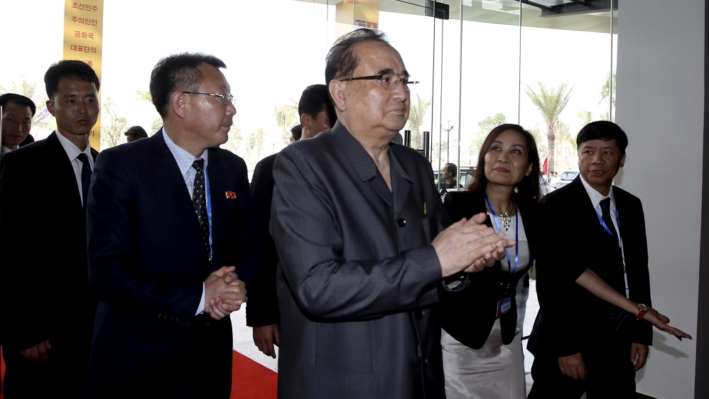 North Korean ruling party senior leader Ri Su Yong, center, visits VinFast in Hai Phong [Minh Hoang/AP]