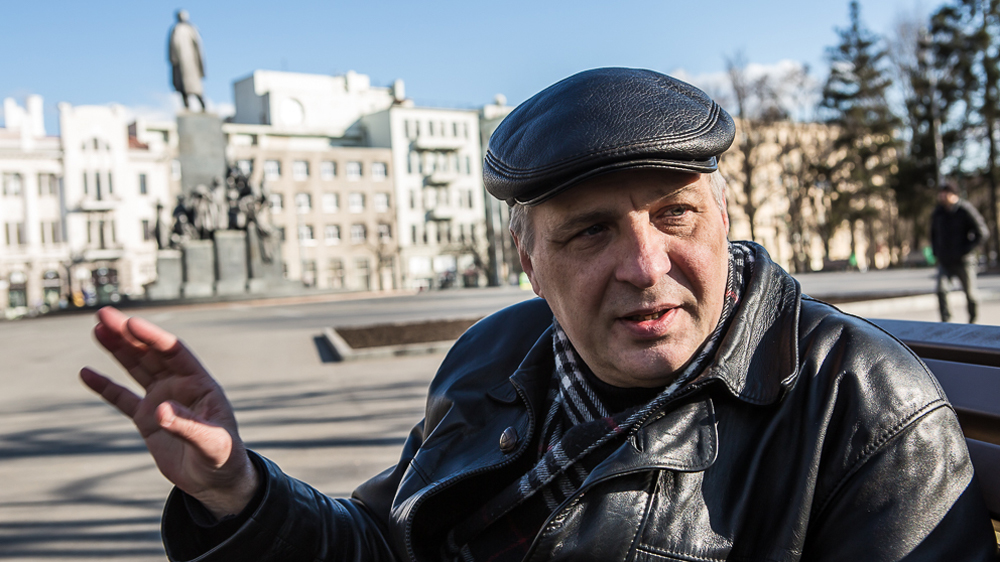 Journalist Andrii Borodovka saw the change of government in Kiev in 2014 as a threat [Oksana Parafeniuk/Al Jazeera]