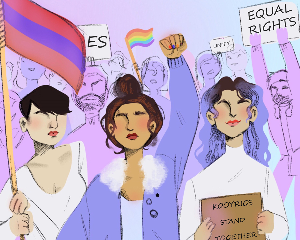 Stronger Together | A print from @kooyrigs in collaboration with Armenian illustrator Sona Avedikian [Karine Eurdekian/@kooyrigs]