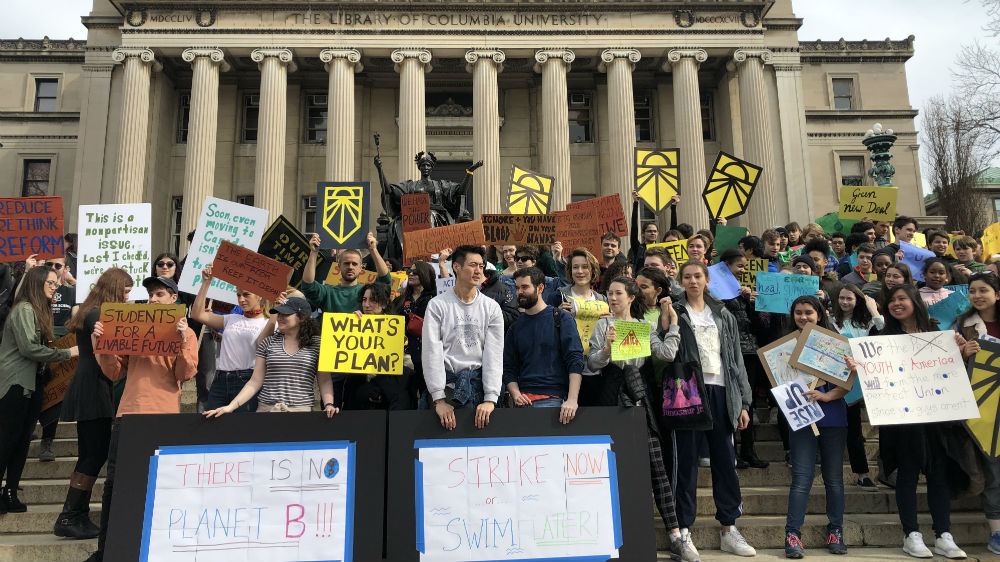 Day of global action was the first time significant numbers of American protesters joined their worldwide counterparts [Ben Piven/Al Jazeera]