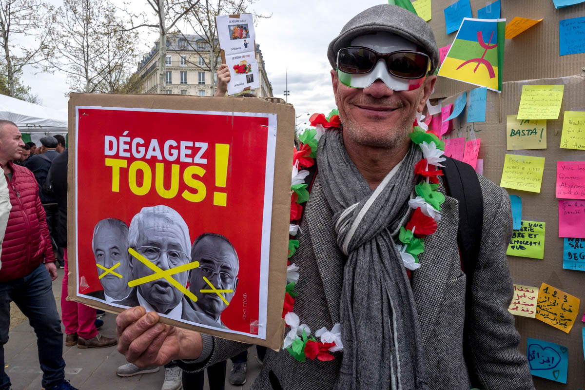 Algerian protest in Paris [Omar Havana/Al Jazeera]