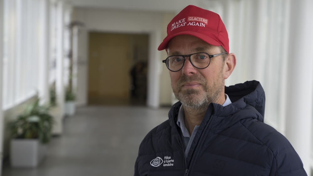 Tomas Gudbjartsson, environmentalist and cardiologist in Reykjavik, is concerned about bitcoin mining's harmful effects on the land [Egill Bjarnason/Al Jazeera]