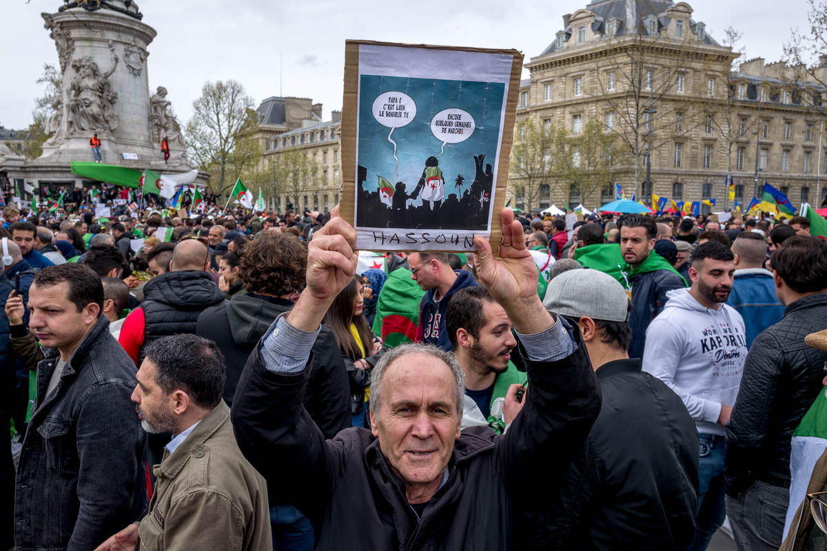 Algerian protest in Paris [Omar Havana/Al Jazeera]