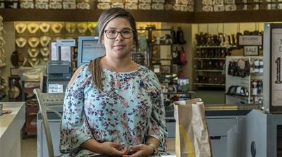 Lizeth Babuca said her city depends on the business of Mexicans who cross the border [Eline van Nes] 