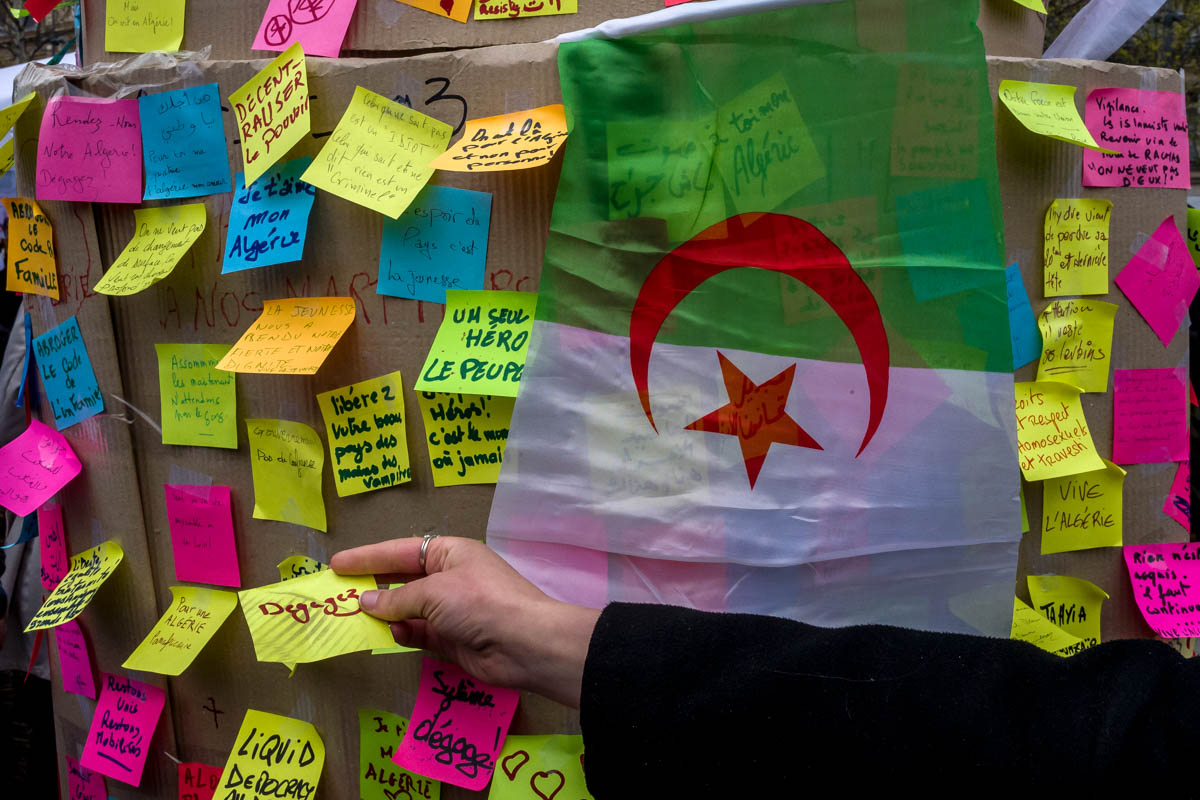 Algerian protest in Paris [Omar Havana/Al Jazeera]