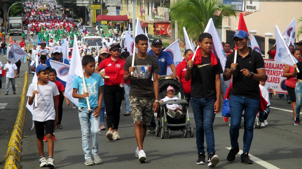 Key candidates from the small left-wing Broad Front for Democracy party also participated in the march [Sandra Cuffe/Al Jazeera]