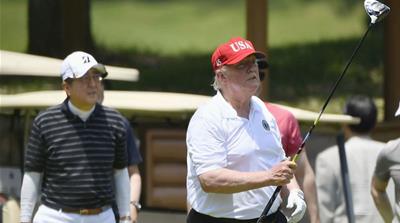 U.S. President Donald Trump and Japan's Prime Minister Shinzo Abe 