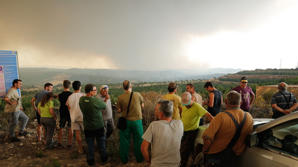 Residents have been forced to flee and warned to stay inside to avoid inhaling poisonous smoke