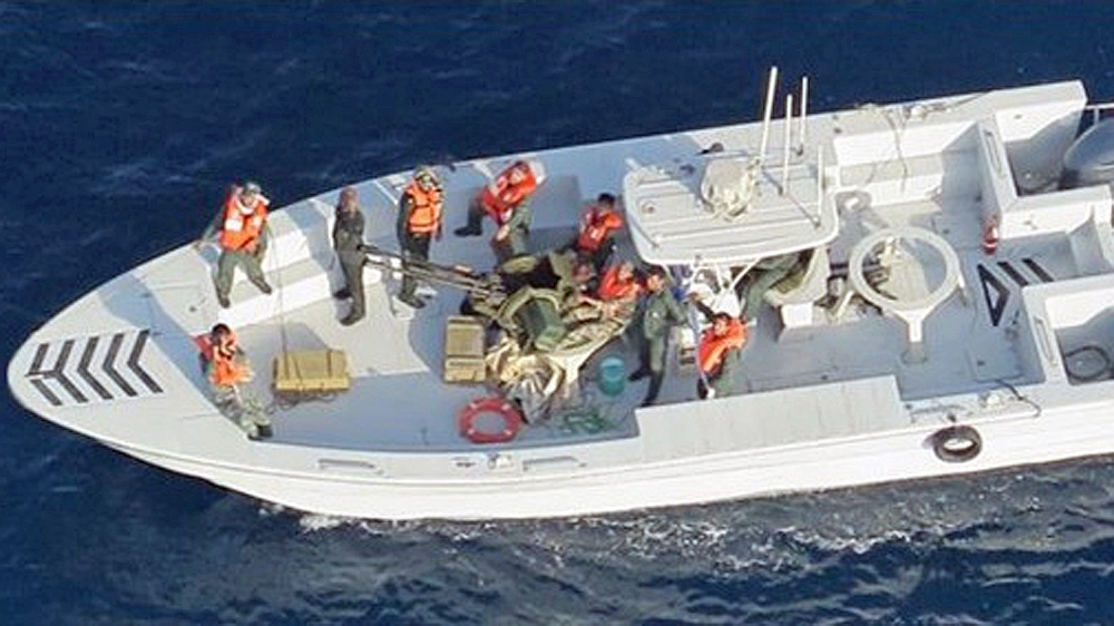 US says this shows Iran Navy after removing mine from the M/T Kokuka Courageous