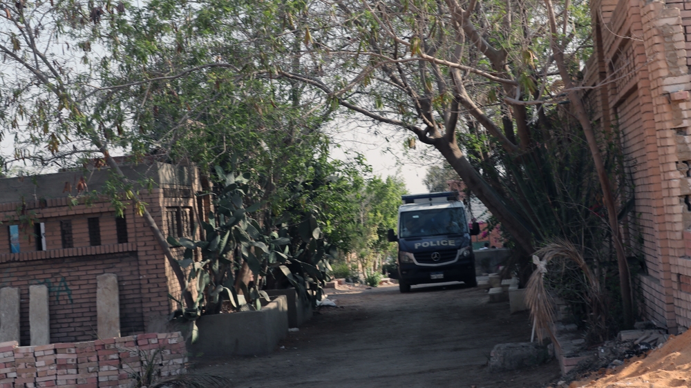 vehicle guard the cemetery were former Egyptian President Mohamed Morsi