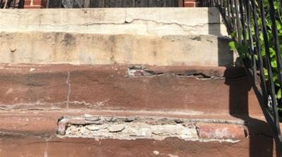 HDFC Crumbling steps NYC