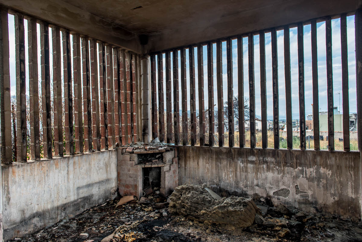 “They only thing they [authorities] do is to collect the rubbish, not the debris and the [burned and sewn-off] branches,” says Yorgos Asimakos. “Throughout the summer, when the temperature is 40 degre