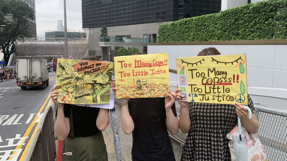 Hong Kong teachers protest