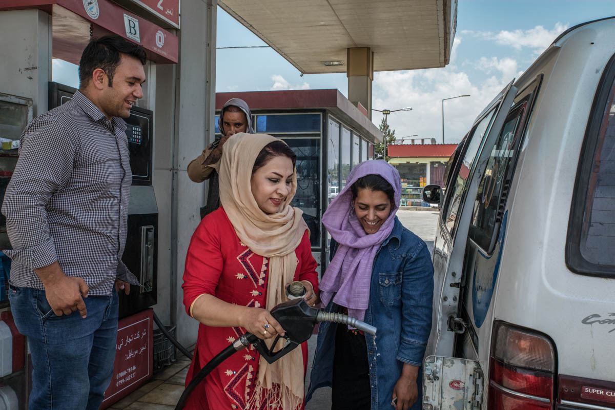 Women drivers in Kabul [Alessio Mamo/Al Jazeera]