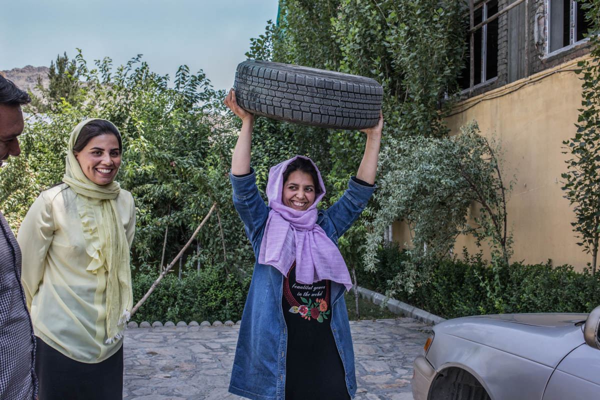 Women drivers in Kabul [Alessio Mamo/Al Jazeera]