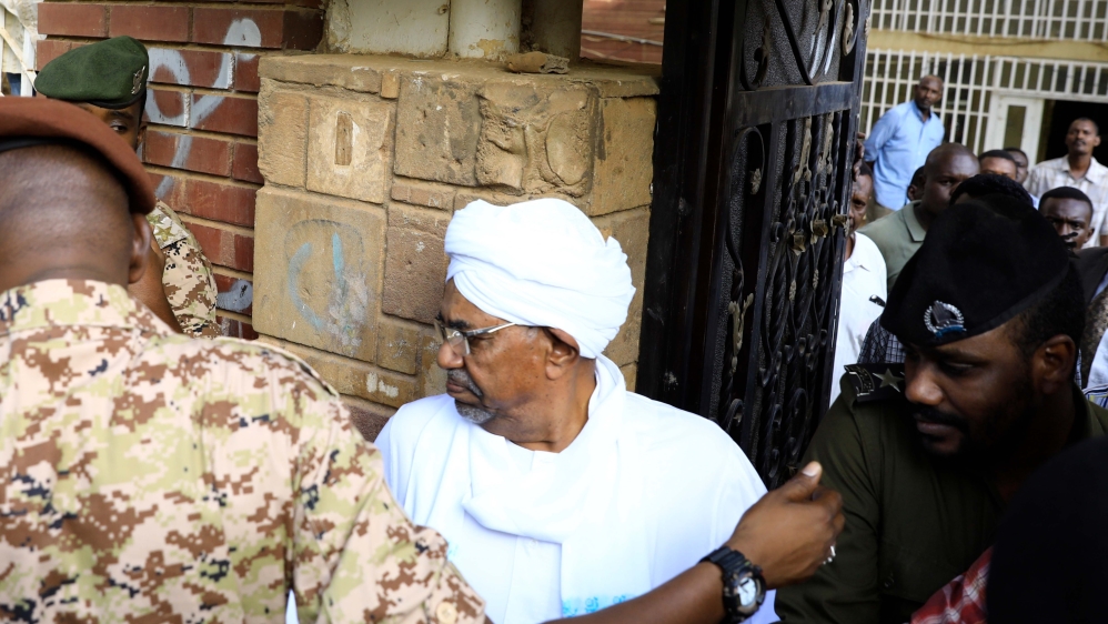 Sudan’s ousted president Omar Al-Bashir appears before prosecutor