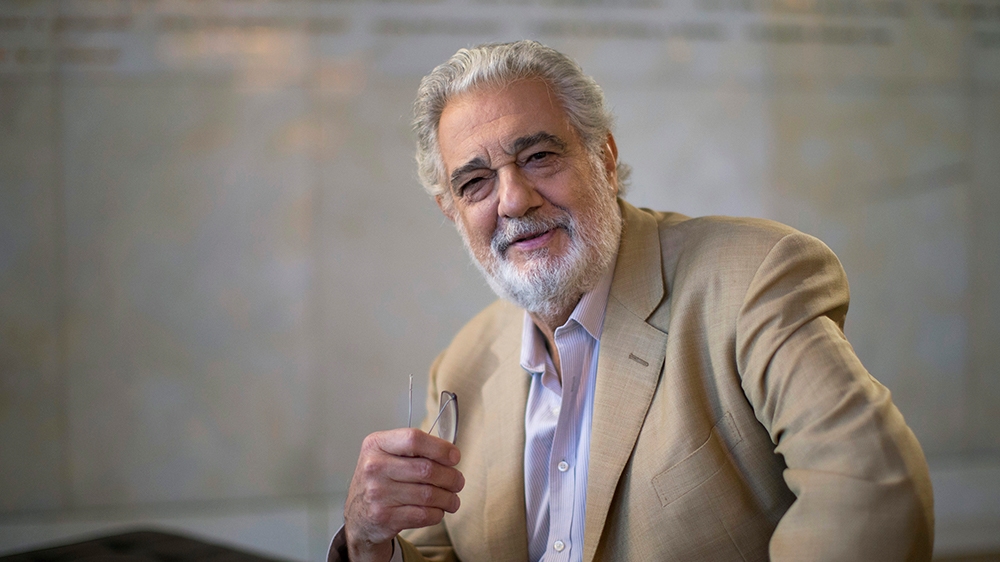Spanish opera singer Placido Domingo poses for a portrait at the Dorothy Chandler Pavilion in Los Angeles, California June 3, 2014. Domingo never expected to be where he is today, still singing on sta