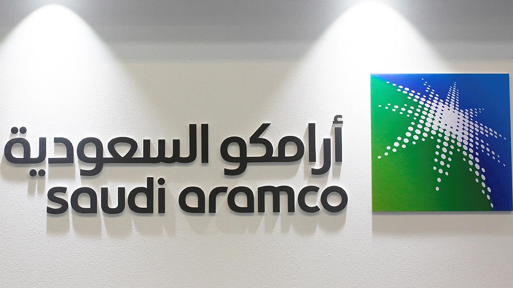 Logo of Saudi Aramco is seen at the 20th Middle East Oil & Gas Show and Conference (MOES 2017) in Manama, Bahrain, March 7, 2017. REUTERS/Hamad I Mohammed/File Photo