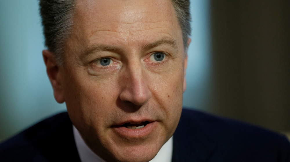 U.S. Special Representative for Ukraine Negotiations Volker speaks during Reuters interview in Kiev