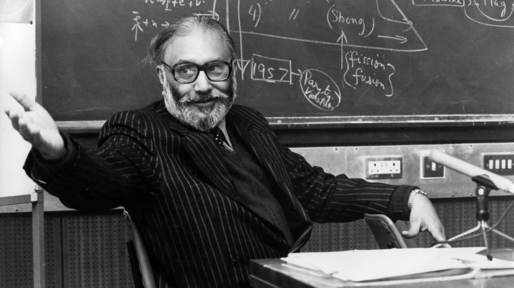 Abdus Salam, who won the Nobel Prize for Physics, at Imperial College in London, 15th October 1979. (Photo by Keystone/Getty Images)