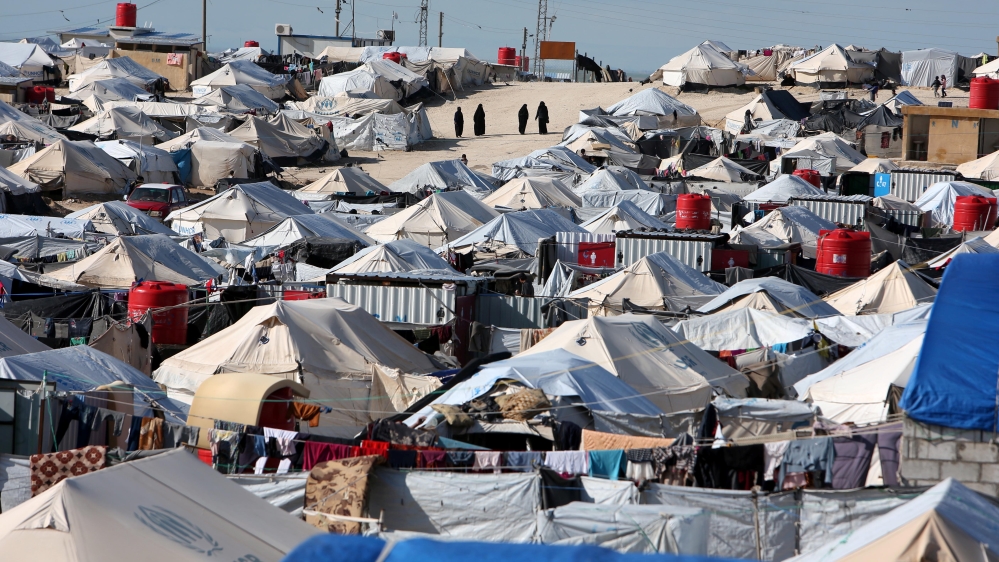 A general view of al-Hol displacement camp in Hasaka governorate