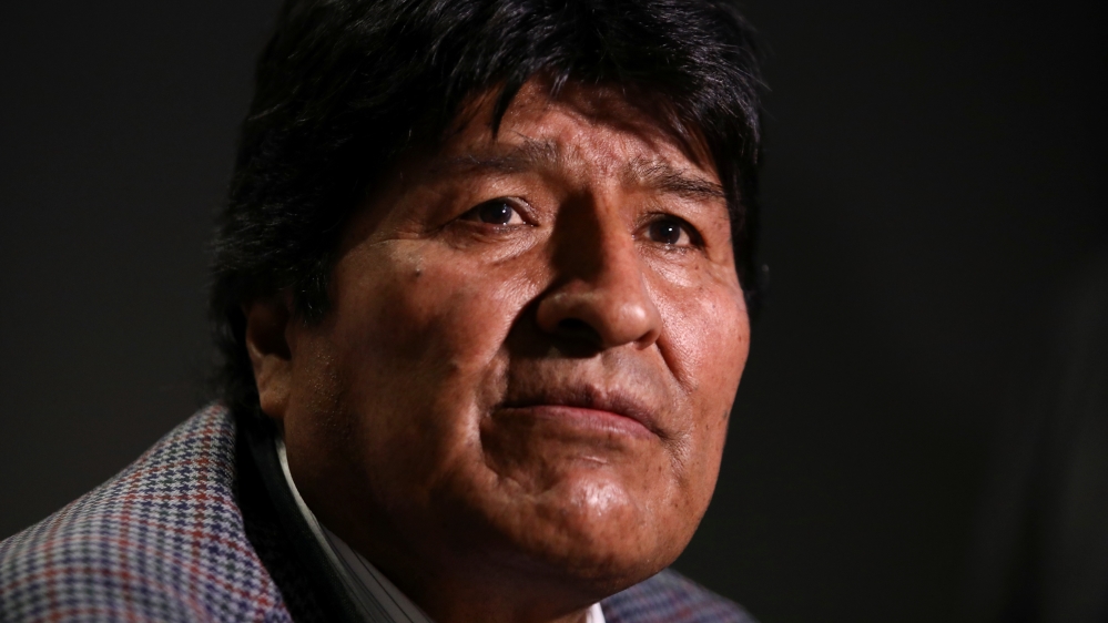 Former Bolivian President Evo Morales attends an interview with Reuters in Mexico City