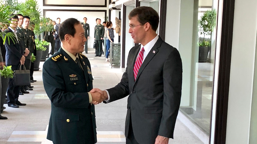 China US defence ministers