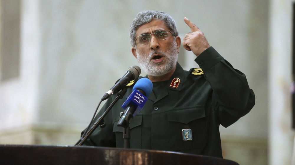 Esmail Qaani, the commander of the Quds Force in the Iranian Revolutionary Guard Corps