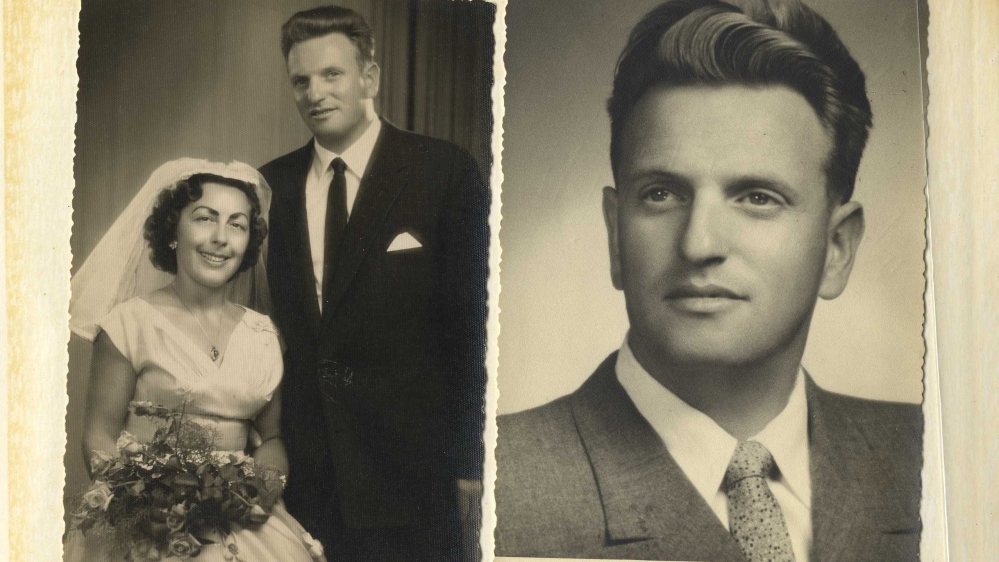 Auschwitz survivor Leon Schagrin and his wife Betty Sternlicht, also a Holocaust survivor with the help of Oskar Schindler’s list. They married in Haifa on June 26, 1958 [Courtesy of Leon Schagrin and Stephen Shooster]