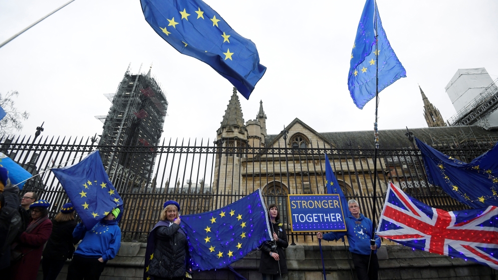 Protest outside the Houses of Parliament in London