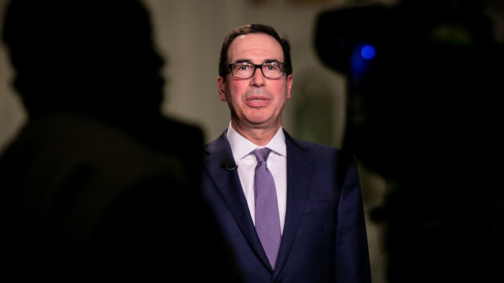 U.S. Treasury Secretary Steven Mnuchin Speaks At White House