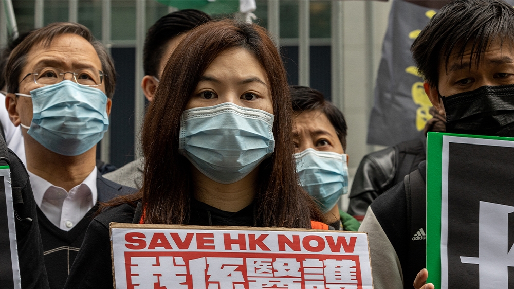 Staff from Hong Kong’s Hospital Authority went on strike this month to demand the government close all borders with the mainland to contain the coronavirus
