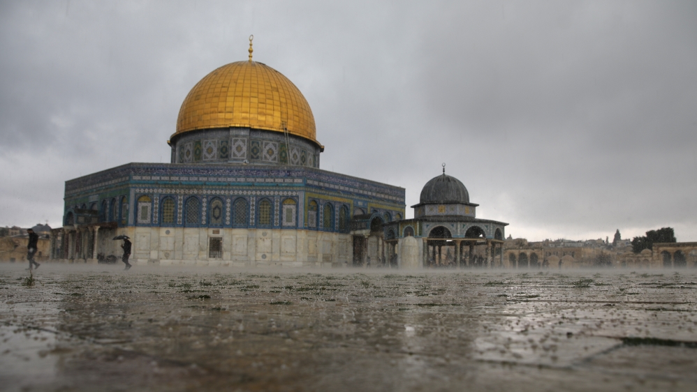Friday prayer at Al-Aqsa Mosque Compound