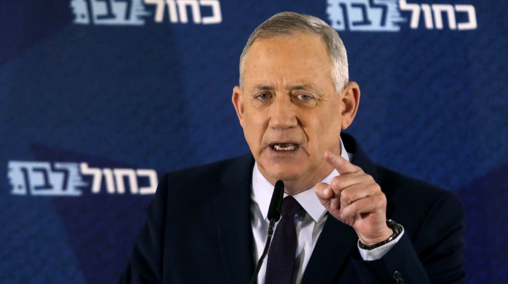 Blue and White party leader Benny Gantz delivers a statement in Tel Aviv, Israel. Israel''s President Reuven Rivlin on Sunday, March 15 said he has decided to give Gantz the first opportunity to form a