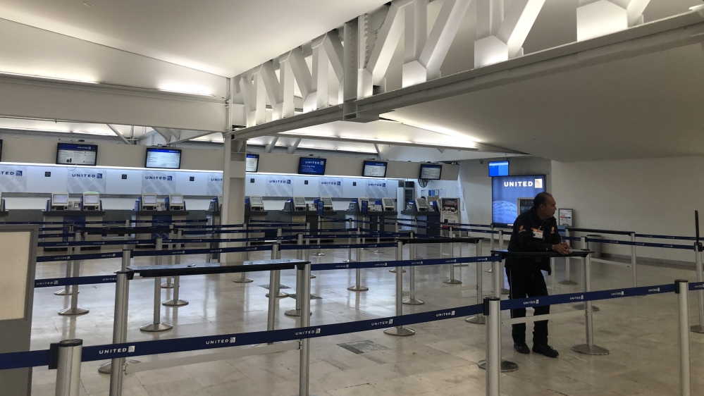 At the airport transfer in Mexico City’s international airport