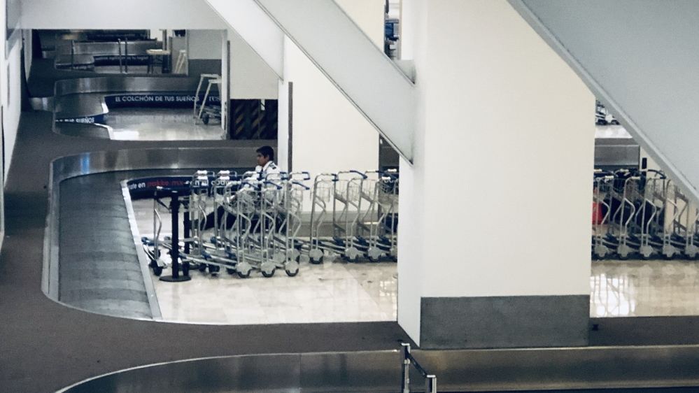 There were no lines at baggage claim, at check-in or at security at Mexico City’s international airport